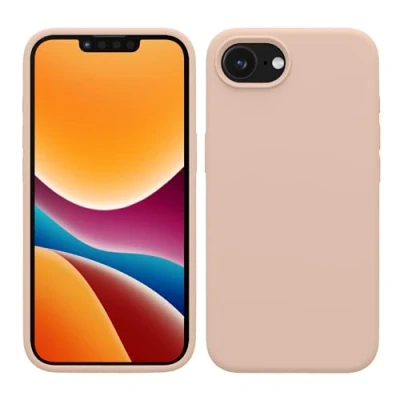 Afbeelding van kwmobile telefoonhoesje geschikt voor Apple iPhone SE 2025 / 4 4. Generation Hoesje met siliconen coating Smartphone case in kokosmelk