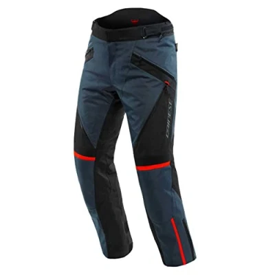 Afbeelding van Dainese Tempest 3 D Dry Pants, herenbroek, motorfiets Touring, waterdicht membraan, uitneembare thermische binnenkant, kniebescherming, ebbenhout/zwart/lavarood, 52