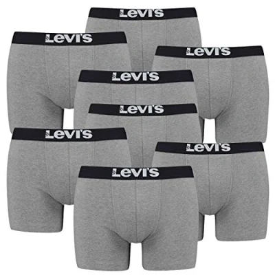 Afbeelding van Levis Solid Basic boxershorts voor heren, verpakking van 8 stuks, 758 Medium Grey Mix