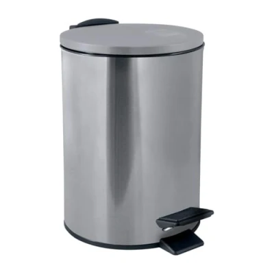 Afbeelding van Spirella Pedaalemmer Cannes zilver 3 liter metaal L17 x H25 cm soft close toilet/badkamer