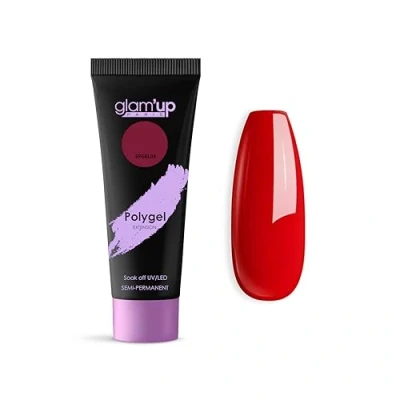 Afbeelding van GLAM UP Paris &#039;Up Semi permanente polygel verlengingsgel van buis uv nagelopbouwgel kunstdesign voor nagels eenvoudig te gebruiken lange houdbaarheid framboos