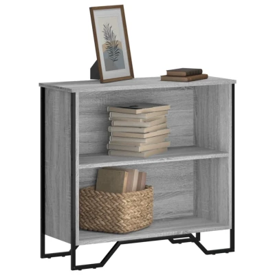 Afbeelding van Boekenkast 80x31x74,5 cm bewerkt hout grijs sonoma eikenkleur