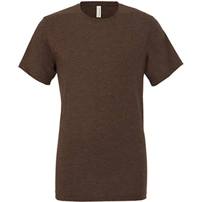 Afbeelding van Canvas T shirt voor heren, korte mouwen, bruin, maat S