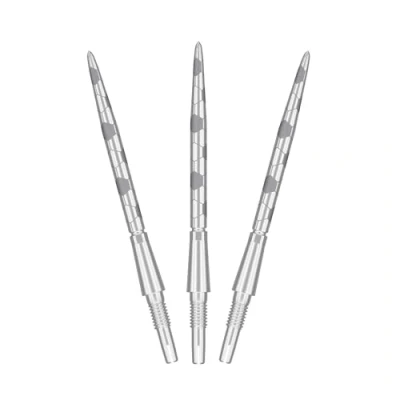 Afbeelding van TARGET Darts Swiss Point Storm Steel Dart Points, Onyx (3 Pack Set van Tips) 35 mm Zilver Verwissel Punten, Reserve Tips, Professionele Accessoires