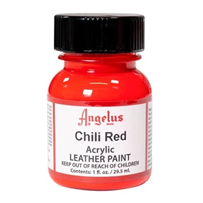 Afbeelding van Angelus Leather Acrylic Paint textielverf voor leren stoffen acrylbasis Chili Red 29,5ml