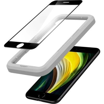Afbeelding van Spigen AlignMaster Full Cover Glass + Frame screenprotector voor iPhone 7, 8 en SE 2020 2022