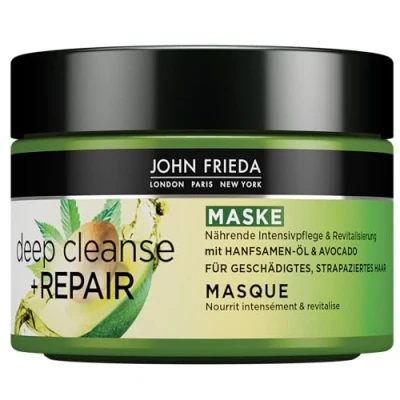 Afbeelding van John Frieda Repair &amp; Detox* Masker / Kuur met hennepzaadolie + voedende avocado voor duurzaam haar (1 x 250 ml)