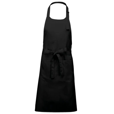 Afbeelding van Schort/Tuniek/Werkblouse Unisex One Size Kariban Black 65% Polyester, 35% Katoen