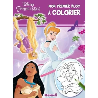 Image de Disney Princesses Mon premier bloc à colorier (Cendrillon, Pocahontas, Raiponce)