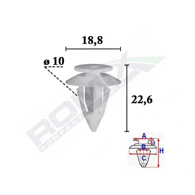 Afbeelding van ROMIX C70584 Clip, sier /beschermingslijst