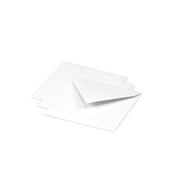 Afbeelding van Clairefontaine 12016C, verpakking met 20 enveloppen, vierkant, 12 x cm, 120 g/m², kleur: wit, uitnodiging voor evenementen en overeenkomst, Pollen serie, glad papier van hoge kwaliteit