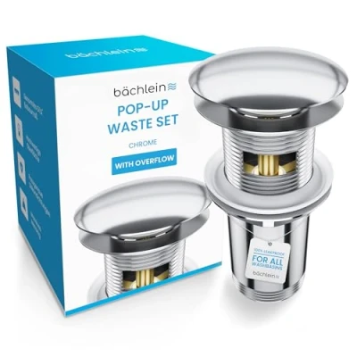 Afbeelding van Premium afvoergarnituur voor wastafel 10 x 7 chroom