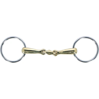 Afbeelding van HKM Watertrens dubbelgebroken 16 mm argentaan maat 13.5