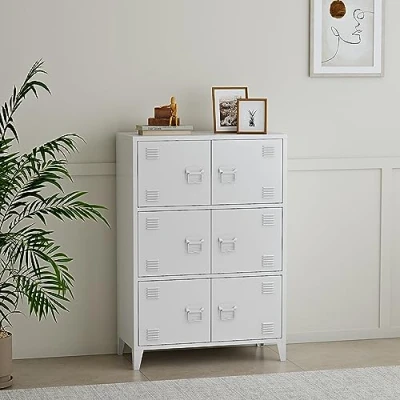 Afbeelding van Bureaukast Hamina 113x80x40 cm staal wit