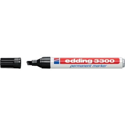 Afbeelding van Edding 3300 permanent marker zwart (1 5 mm beitel)