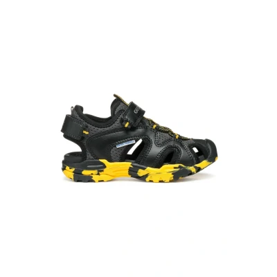 Afbeelding van Geox Scratch Borealis Outdoorsandalen voor kinderen, Maat: 39, Black yellow Textiel