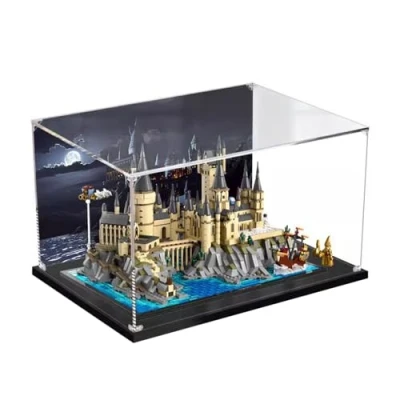 Afbeelding van Acryl vitrine voor 76419 Zweinstein kasteel Modelbouwset Stofdichte transparante displaybox compatibel met Lego (alleen etalage), Een