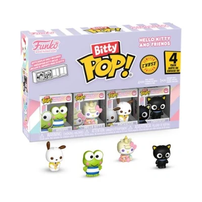 Afbeelding van Funko Bitty Pop Sanrio Keroppi 4PKE een mysterieuze verrassing minifiguur 0,9 inch (2,2 cm) Hello Kitty verzamelobject inclusief stapelbaar tentoonstellingsrek cadeau idee