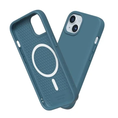 Afbeelding van RHINOSHIELD Hoesje compatibel met [iPhone 15 Plus] SolidSuit Magsafe dunne hoes schokabsorberende technologie en premium matte afwerking oceaanblauw