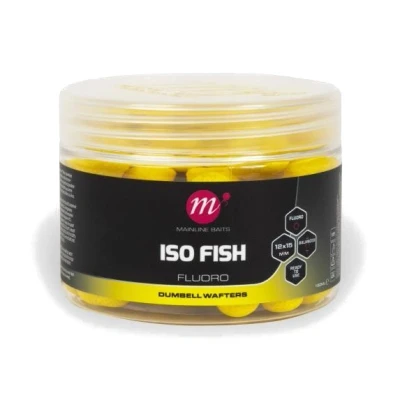Afbeelding van Mainline ISO Fish Fluoro Dumbell Wafters Yellow 12x15mm Hookbaits