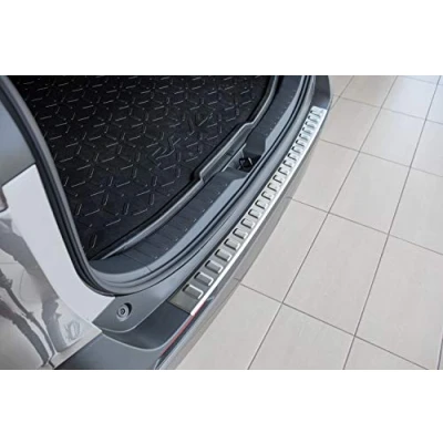 Afbeelding van teileplus24 Bumperbescherming roestvrij staal L661 V2A voor Toyota RAV4 5 XA5 2019 Kleur: geborsteld zilver