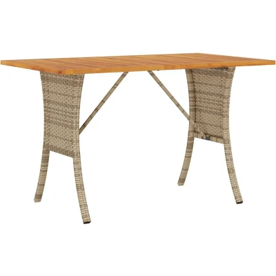 Afbeelding van Tuinbank 3 zits met kussens &amp; tafel poly rattan beige