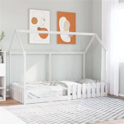 Image de vidaXL Cadre de lit d&#039;enfants forme maison 90x200cm bois massif pin