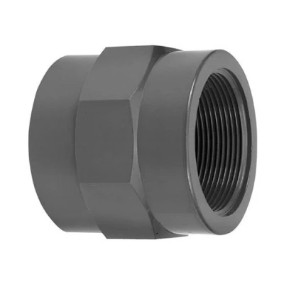 Afbeelding van PVC U Draadsok 63 mm x 1 1/2 inch, lijmmof binnendraad
