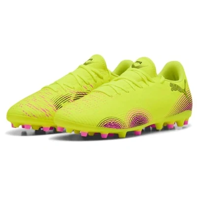 Afbeelding van Puma Future 8 PLAY MG Voetbalschoenen met kunststof noppen, Heren, Maat: 41, Yellow/black Textiel/ synthetisch