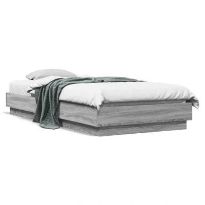 Afbeelding van Bedframe met LED verlichting grijs sonoma eikenkleur 90x200 cm