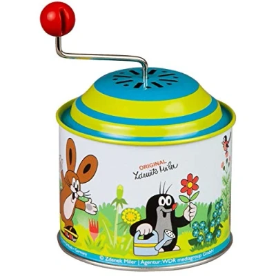 Afbeelding van Lena 52768 muziekdoos van metaal met melodie Le Printemps, roterend orgel voor kinderen vanaf 18 maanden
