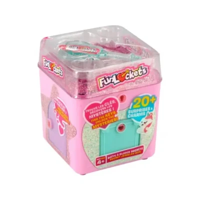 Afbeelding van Funlockets Taldec Funlockets, Geheime doos met 3D bedels (willekeurig model), speelgoed voor meisjes, escape game, verrassingen, sieraden, roze, 4 jaar