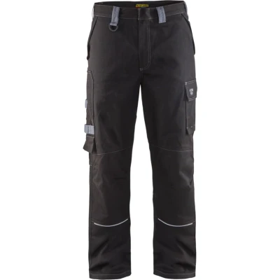 Afbeelding van Blaklader Vlamvertragende werkbroek 1561 1516 Zwart/Grijs C48