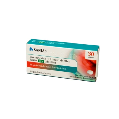 Afbeelding van Broomhexine Hcl Sanias Hoesttablet 8mg