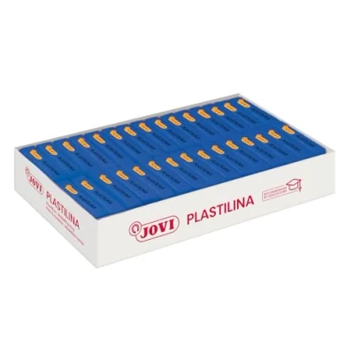 Afbeelding van Jovi Boetseerklei, 100% plantaardig, 30 tabletten van 50 gram, kleur: donkerblauw, glutenvrij (7013)