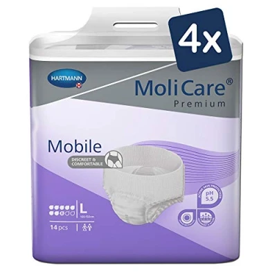 Afbeelding van Hartmann MoliCare Premium Mobile 8 druppels Large Karton van 56 incontinentieslips