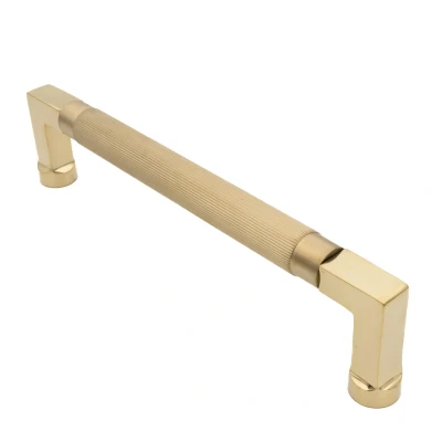 Afbeelding van Messtique Deurgreep &quot;Lines&quot; 410mm Gepolijst messing ongelakt