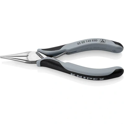 Afbeelding van KNIPEX 35 52 145 ESD Elektronica grijptang met doorgestoken scharnier meer componentengrepen spiegelgepolijst mm