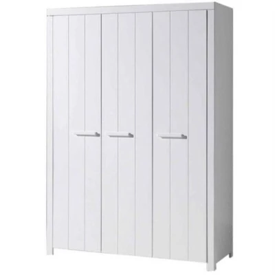 Image de Vipack armoire à linge Erik 3 portes blanche 205x144x55 cm Blanc MDF