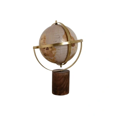 Afbeelding van Wereldbol Home ESPRIT Gouden Natuurlijk Licht Roze Vintage 28 x 20 39 cm