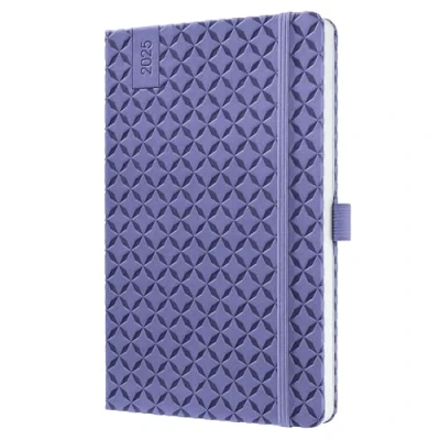 Afbeelding van Weekagenda Flair A5 2025 (NL/FR/EN/DU) Dark Purple Hardcover