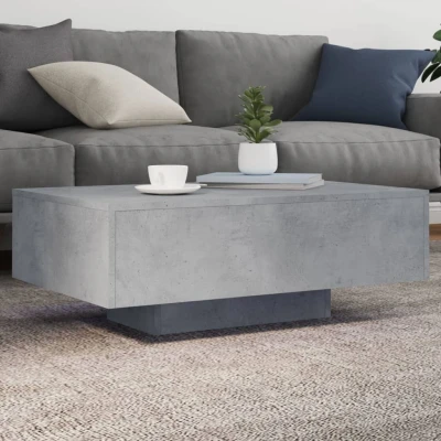 Afbeelding van Salontafel met LED verlichting 85x55x31 cm betongrijs