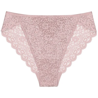 Afbeelding van Triumph dames Amourette tanga van kant in de kleur Oudroze, maat: 42