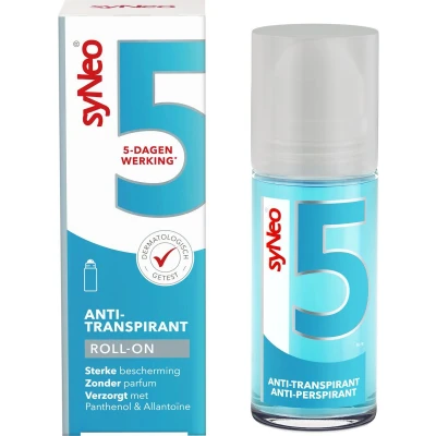 Afbeelding van Syneo Deodorant roll on anti transpirant zonder parfum 5 Man Vrouw 50 ml