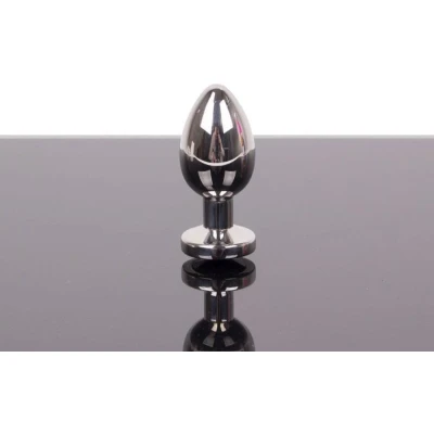 Afbeelding van RVS Buttplug met Zwart Juweel