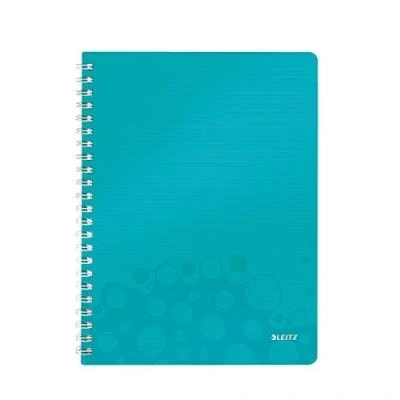 Image de Leitz wow cahier 160 pages à spirale quadrillé 5x5 (petits carreaux) a4 (21 x 297 cm) menthe métallisé 46380051