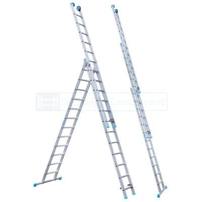 Afbeelding van Eurostairs 3 delige Rechte Reformladder 3x12 Sporten