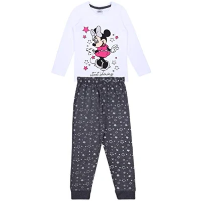Afbeelding van Disney Minnie Mouse pyjama voor meisjes, wit/grijs, Wit