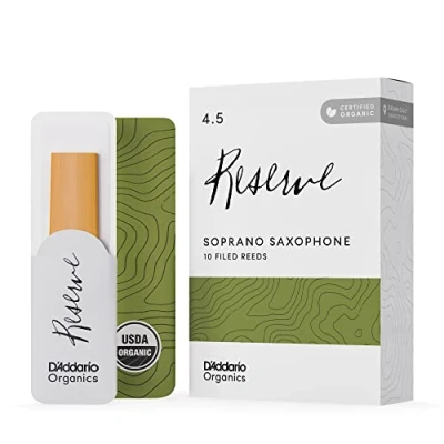 Afbeelding van D&#039;Addario Woodwinds Organic Reserve Soprano Saxophone Reeds 4.5 (10 stuks)
