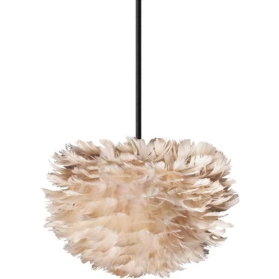 Afbeelding van Umage Eos Mini hanglamp light brown met koordset zwart Ø 35 cm